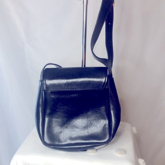 Black leather crossbody. Made in India. - Picture 5 of 13